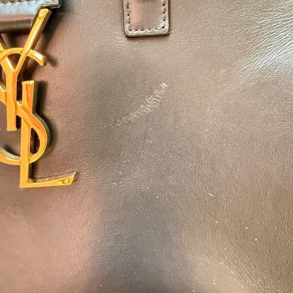 YSL Calfskin Monogram Baby Cabas Black - Picture 3 of 14